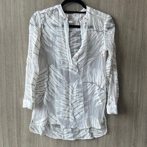 Alice & Olivia Sheer Floral Top